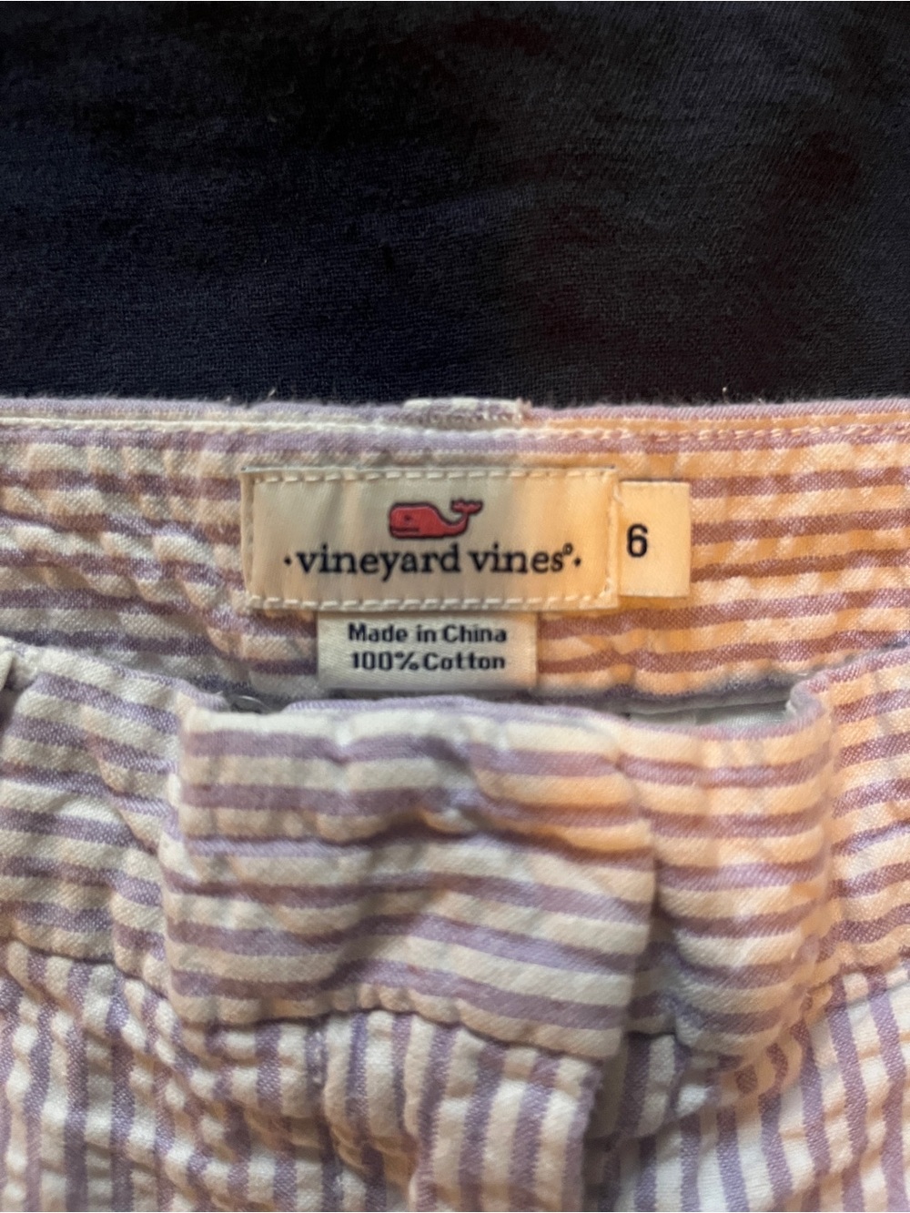 Vineyard Vines Pink & White Striped Girls Shorts